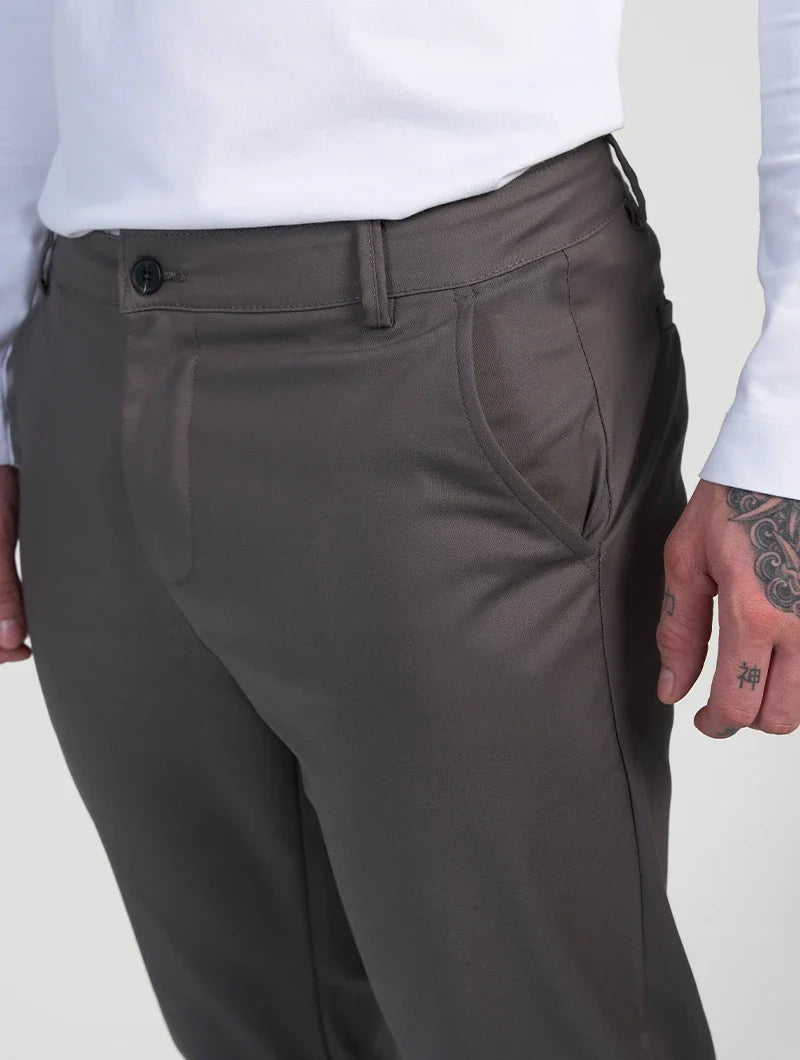 Astino Grau Stretch-Hosen