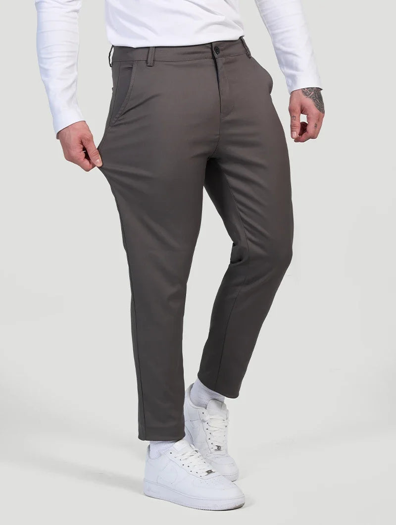 Astino Grau Stretch-Hosen