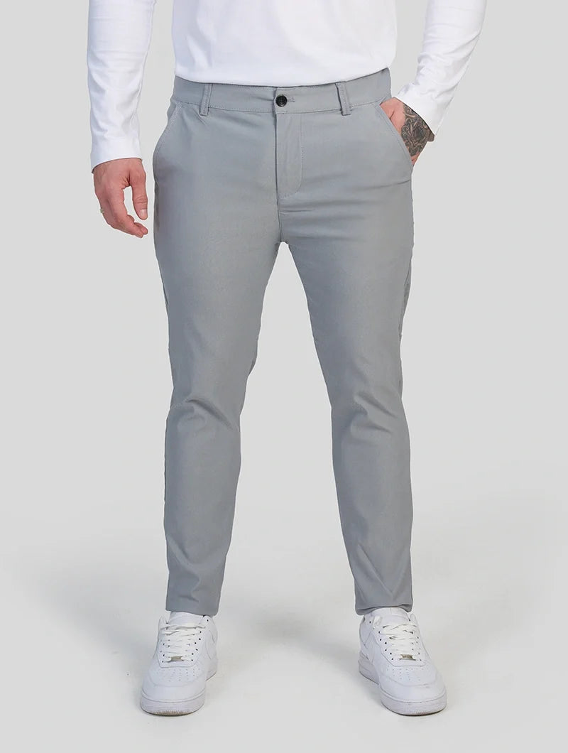 Noa Stretch Pants - Light Gray
