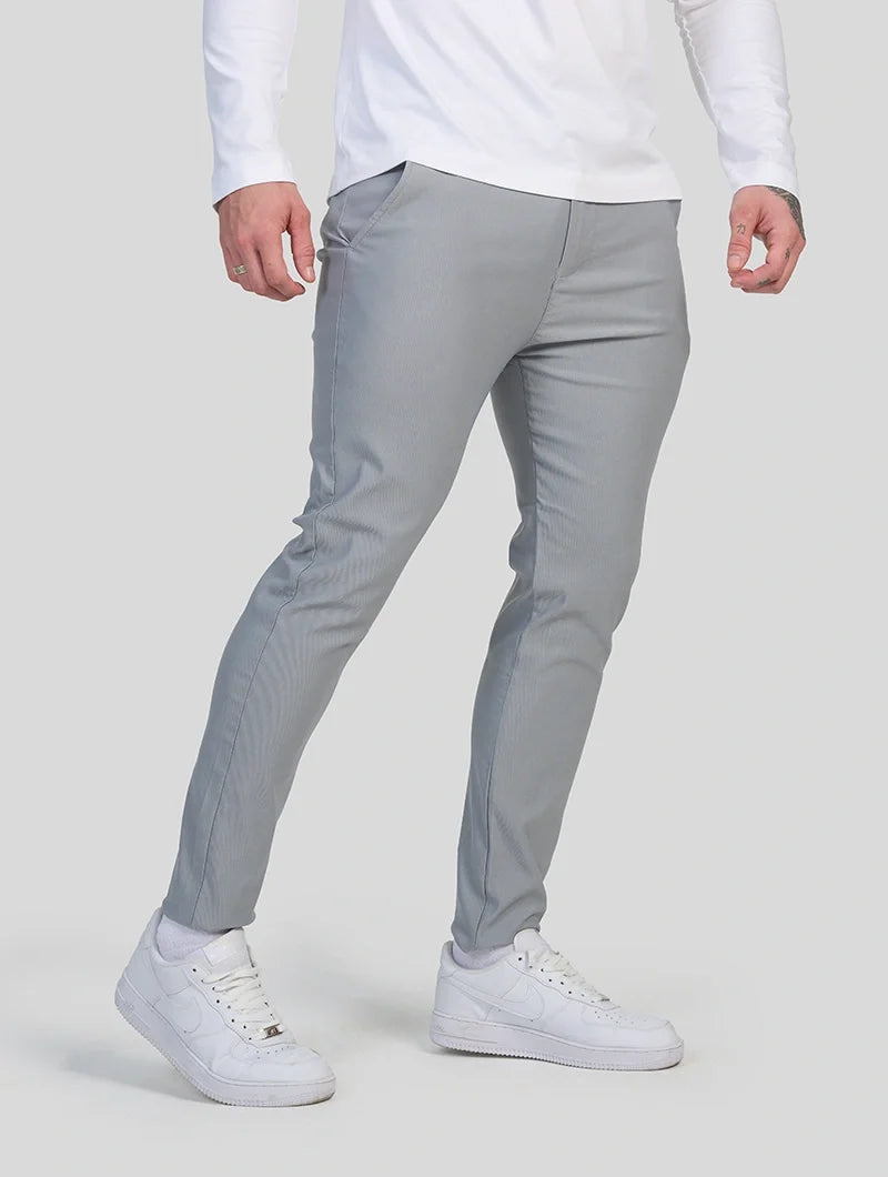 Noa Stretch Pants - Light Gray
