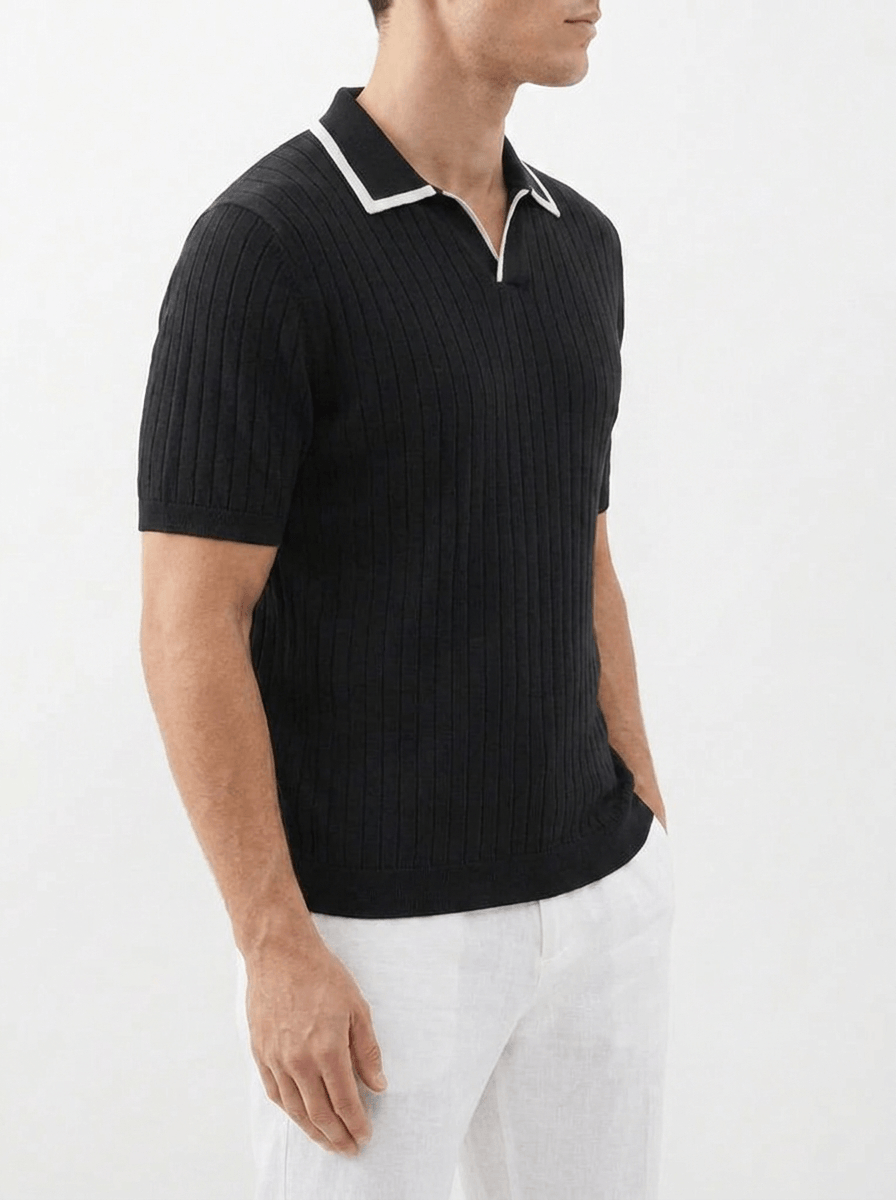 Bioni Black Polo Shirt