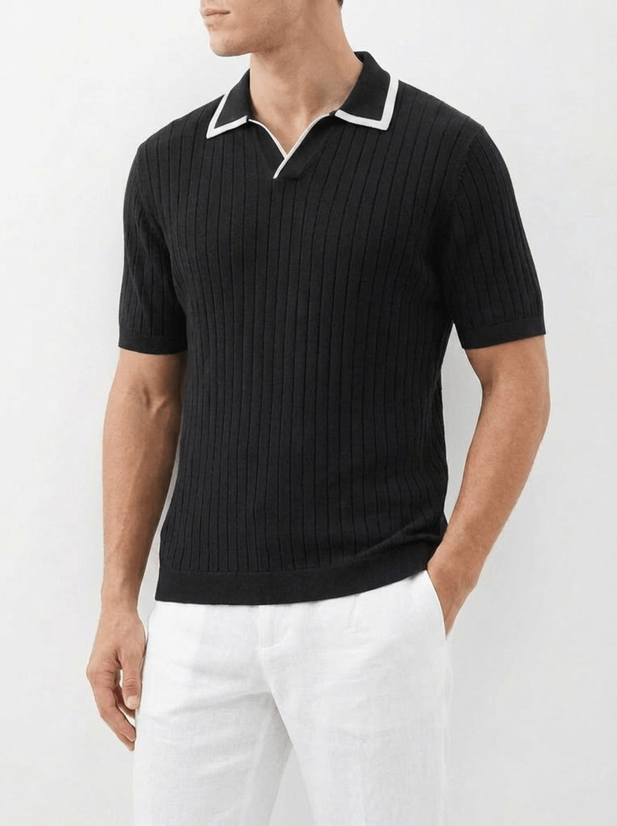 Bioni Black Polo Shirt