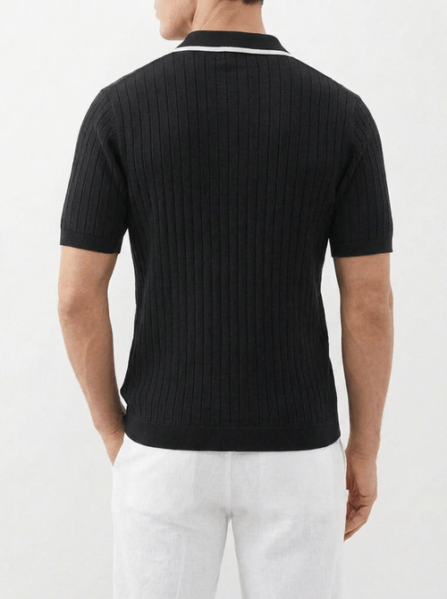 Bioni Black Polo Shirt