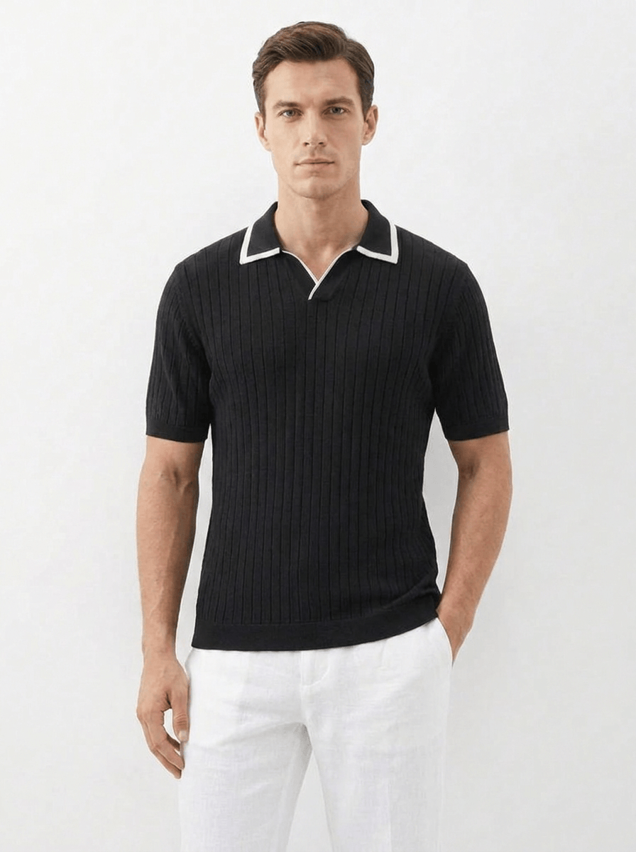Bioni Black Polo Shirt