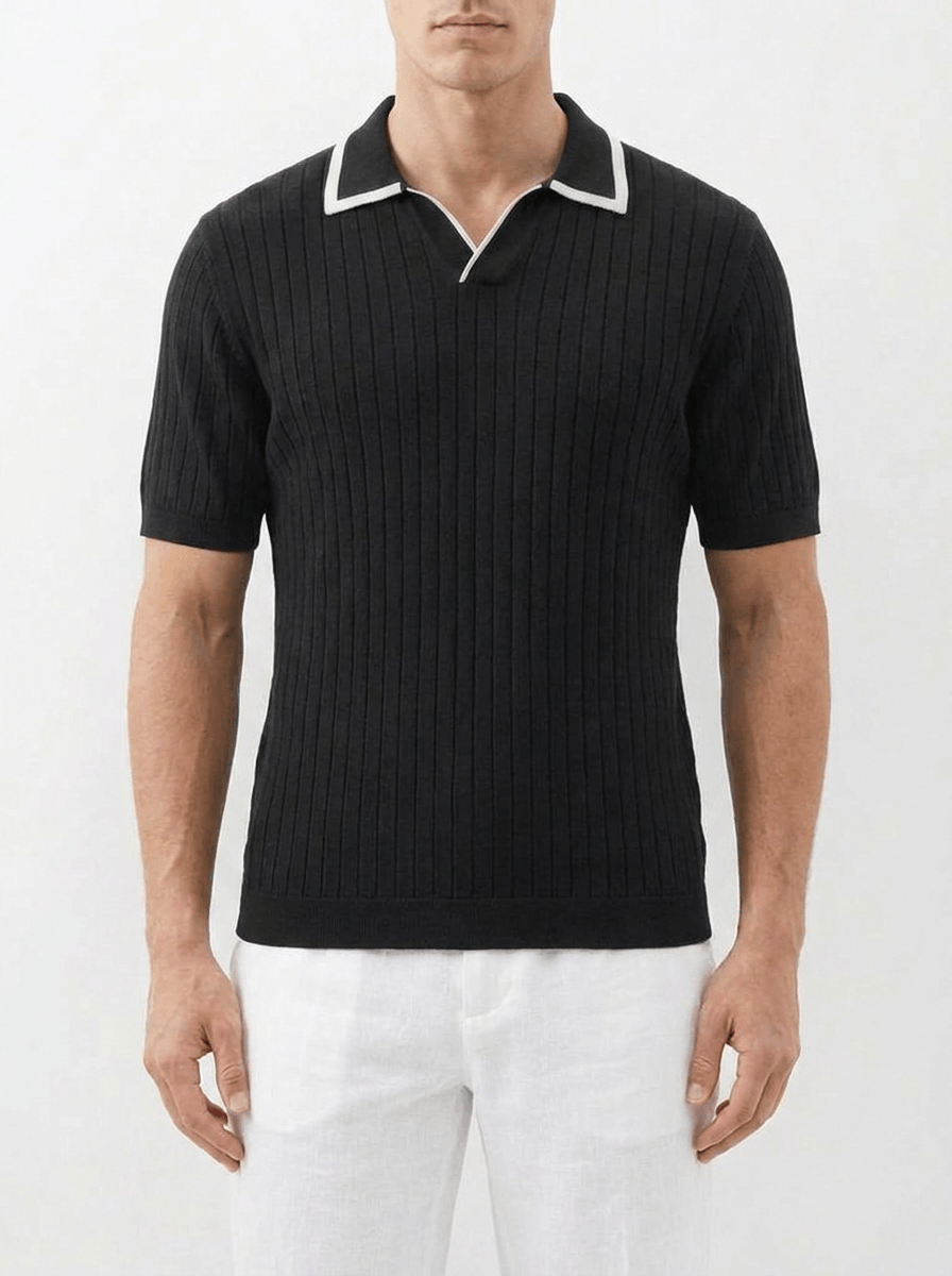 Bioni Black Polo Shirt