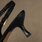 Céliane Leather Slingback Heels