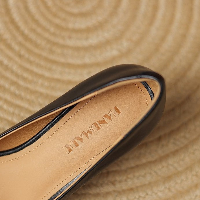 Marisol Leder Pumps mit eckiger Zehenpartie