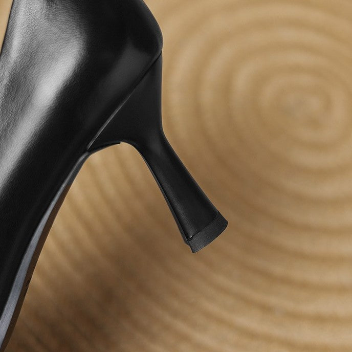 Marisol Leder Pumps mit eckiger Zehenpartie