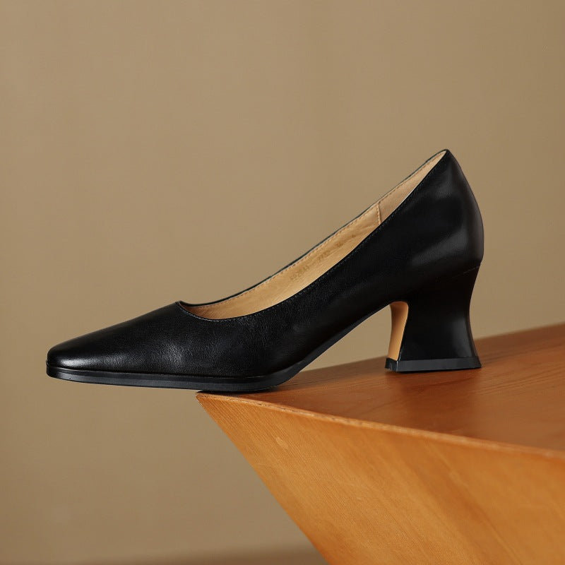 Oriel Leather Square Toe Pumps