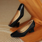 Oriel Leather Square Toe Pumps