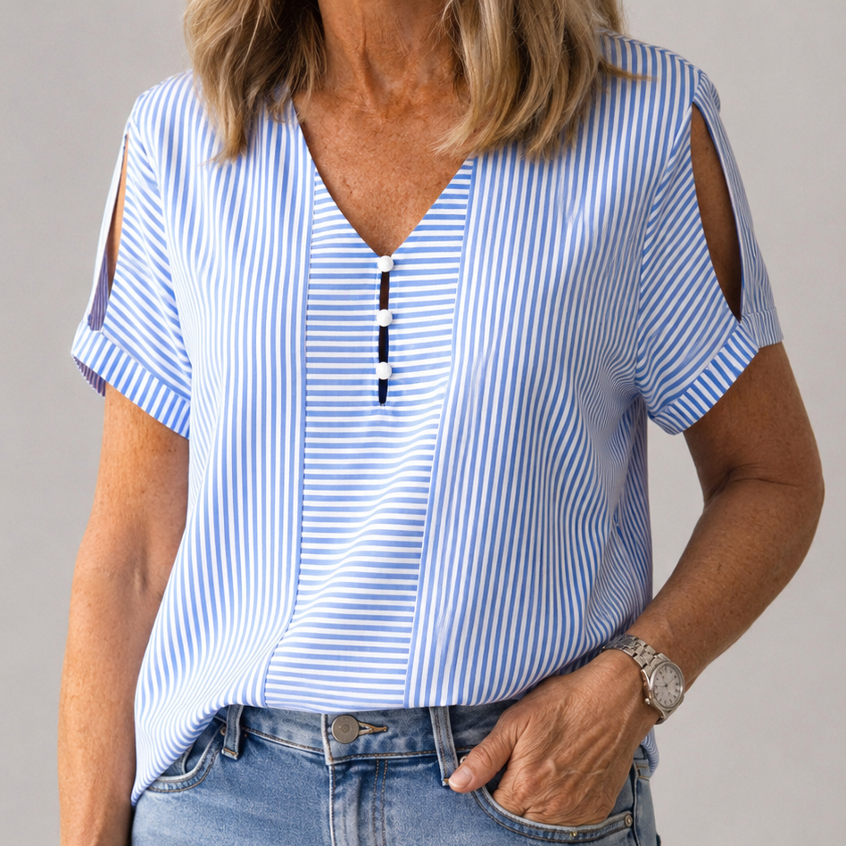 Renske | Legere Gestreifte Bluse