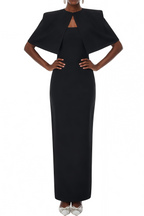 Jasmine Black Cape & Corset Maxi Dress Set