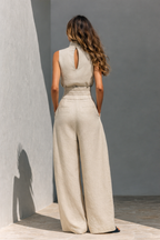 Maria | Minimalistisches Zweiteiler-Set mit weitem Bein