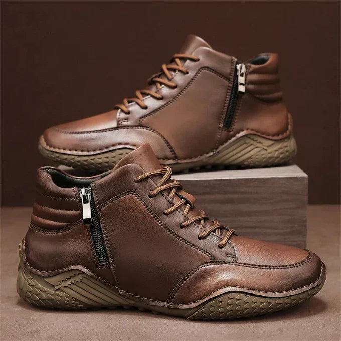 Herren Stiefel aus echtem Leder in Wadenhöhe