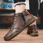 Herren Stiefel aus echtem Leder in Wadenhöhe