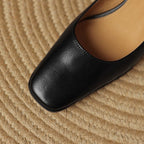 Oriel Leather Square Toe Pumps