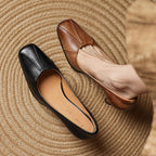 Marisol Leder Pumps mit eckiger Zehenpartie