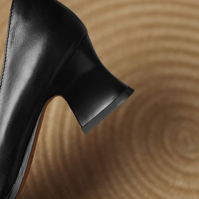 Oriel Leather Square Toe Pumps