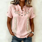Rosanne | Retro Floral Print Blouse