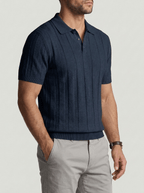 Dante Strick-Polohemd in Marineblau