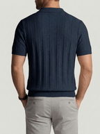 Dante Strick-Polohemd in Marineblau
