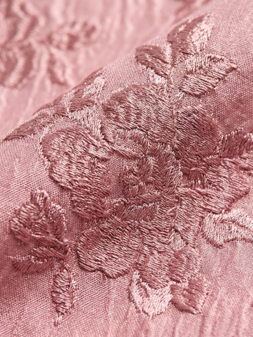 Xanthea | Kurzärmeliges, gebundenes Maxikleid mit floralem Design
