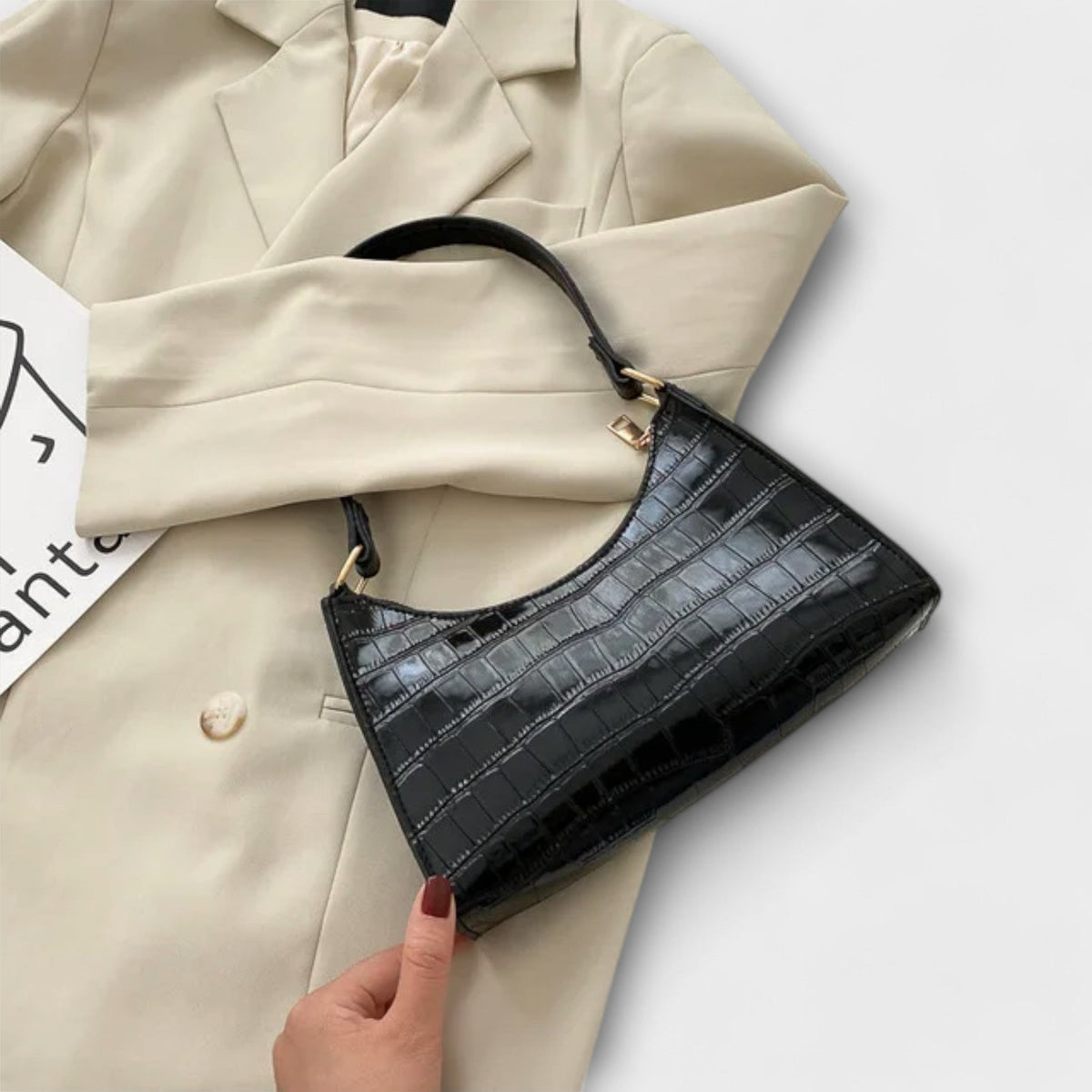 Olivia - Strahlende Lederhandtasche