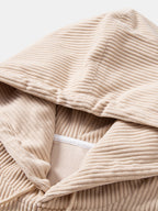 Corduroy Kapuzenpullover mit Kängurutasche