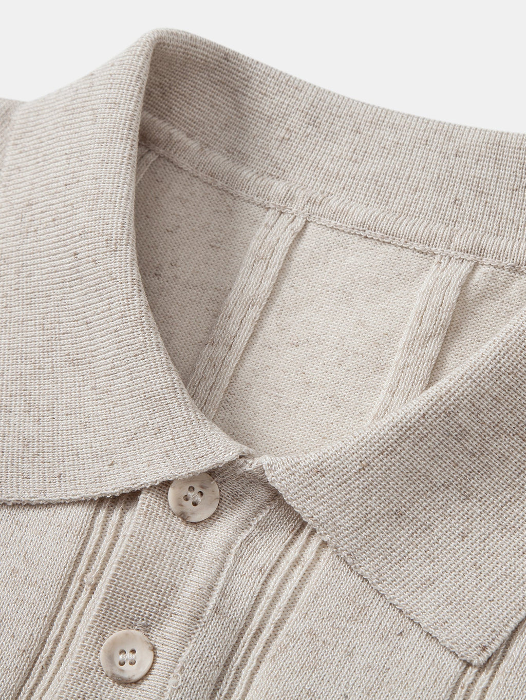 Gestreiftes Leinen-Polo mit Rippstrick und Slim Fit Tapered Hose