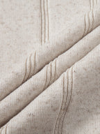 Gestreiftes Leinen-Polo mit Rippstrick und Slim Fit Tapered Hose
