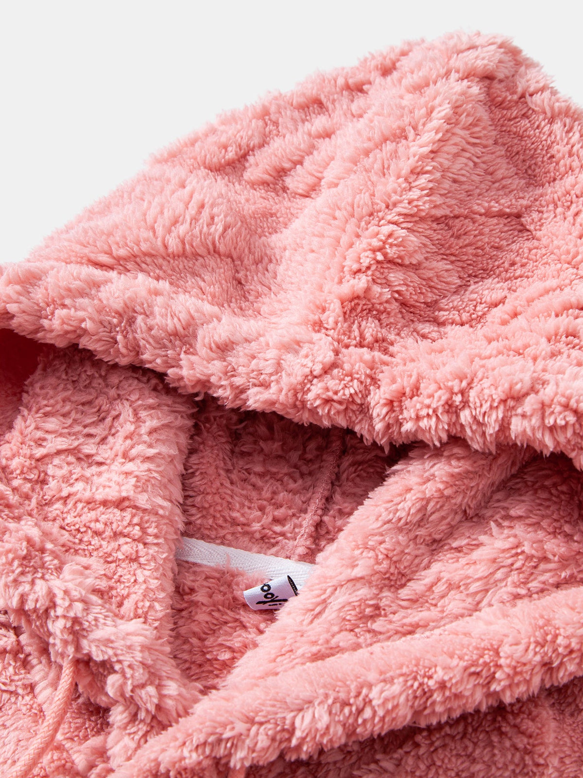 Geometric Jacquard Teddy Hoodie