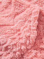 Geometric Jacquard Teddy Hoodie