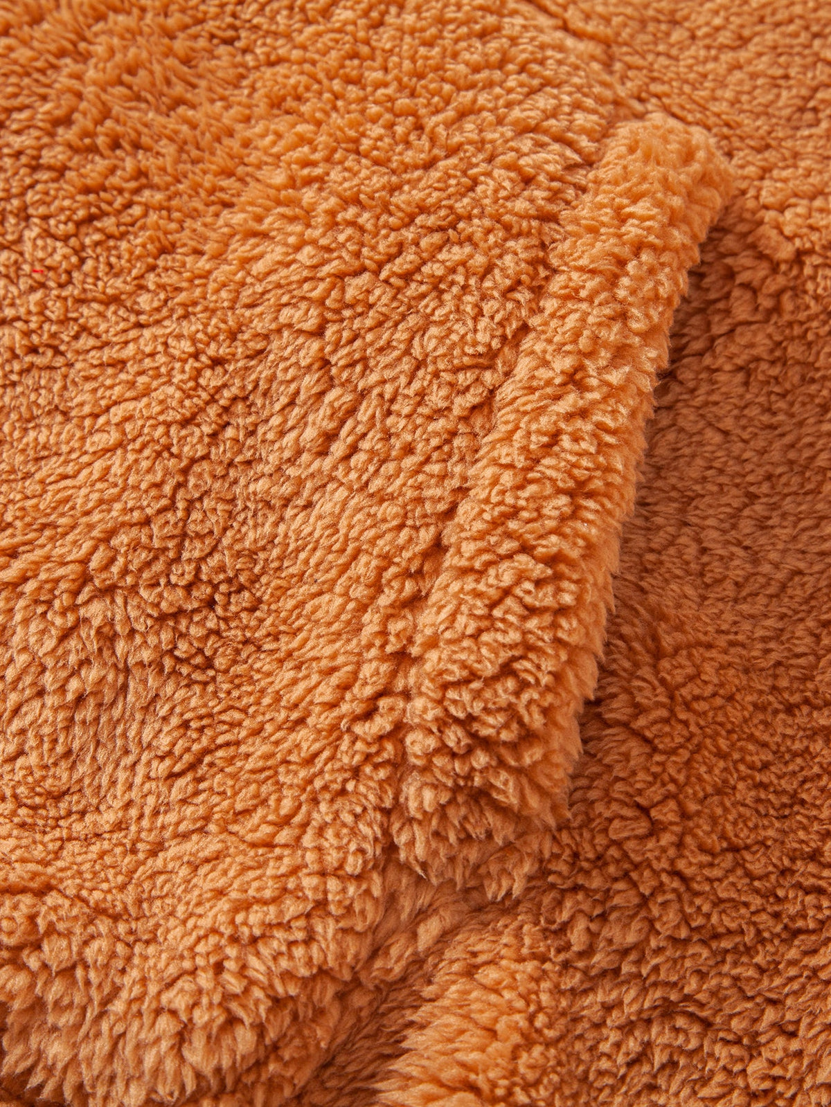 Viertelreißverschluss Sweatshirt mit Teddy-Futter