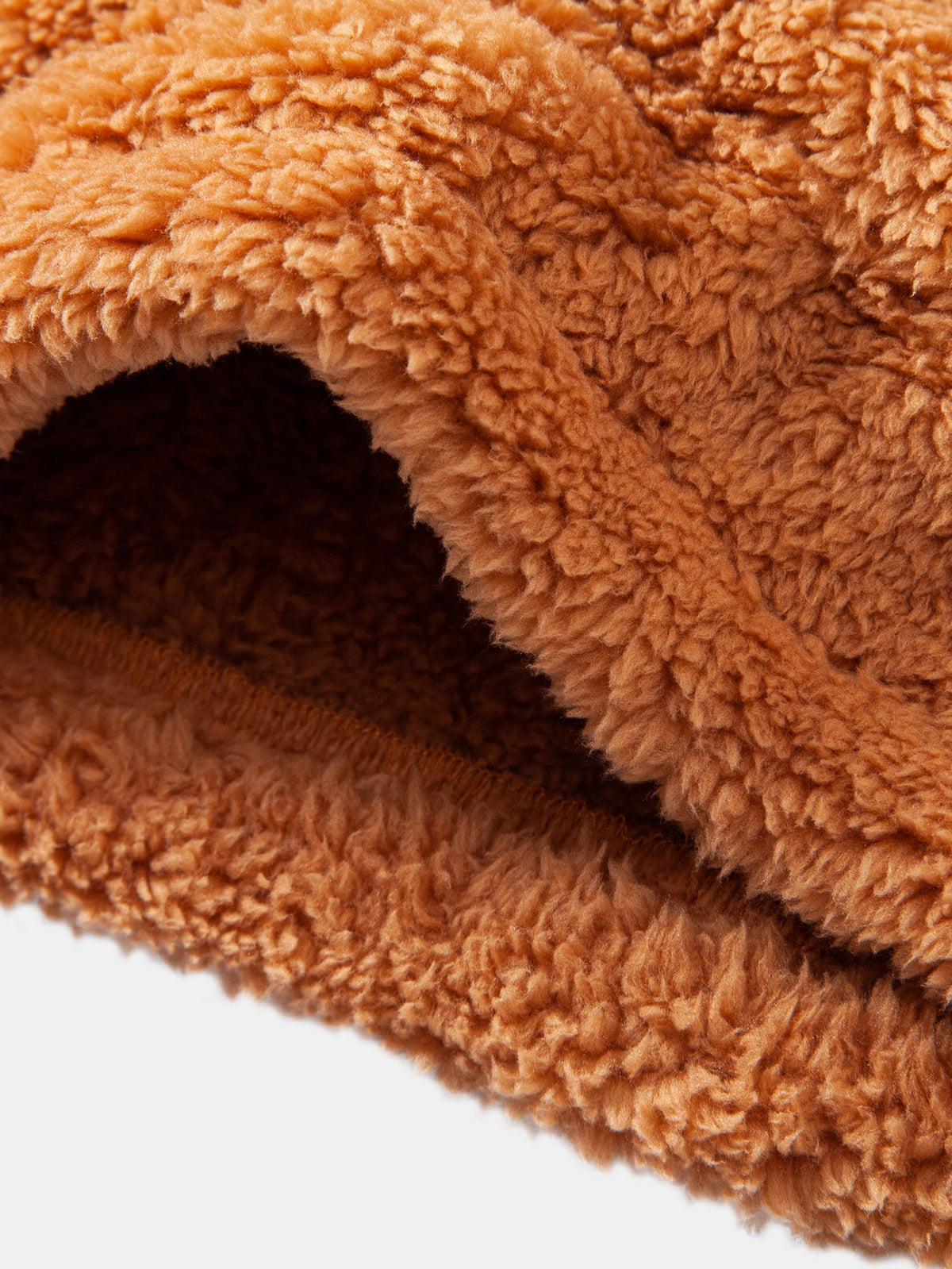 Viertelreißverschluss Sweatshirt mit Teddy-Futter