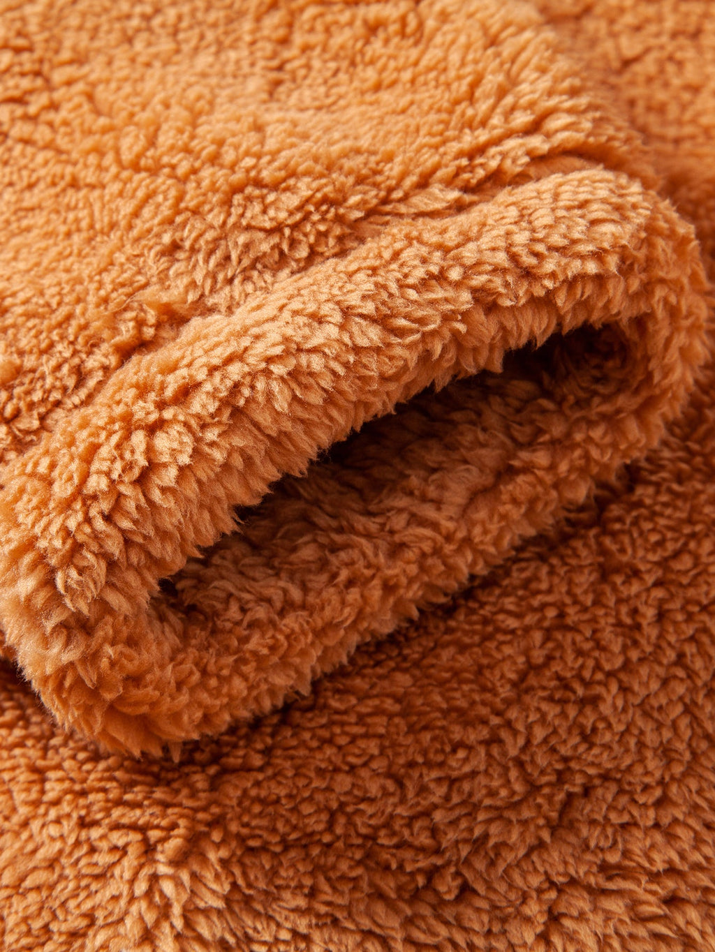 Viertelreißverschluss Sweatshirt mit Teddy-Futter