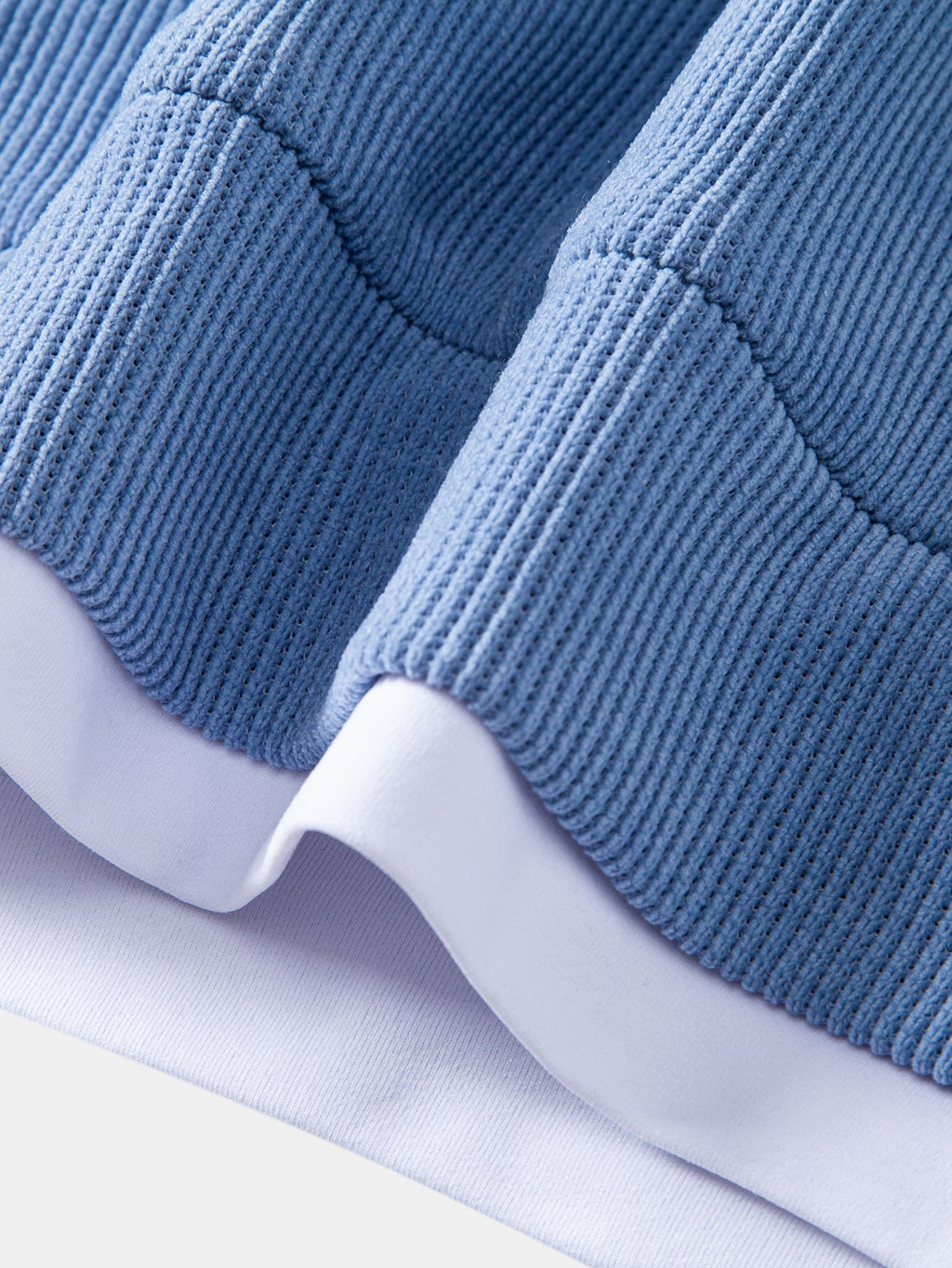 2-in-1 Waffel-Sweatshirt mit Cut-Out-Kragen