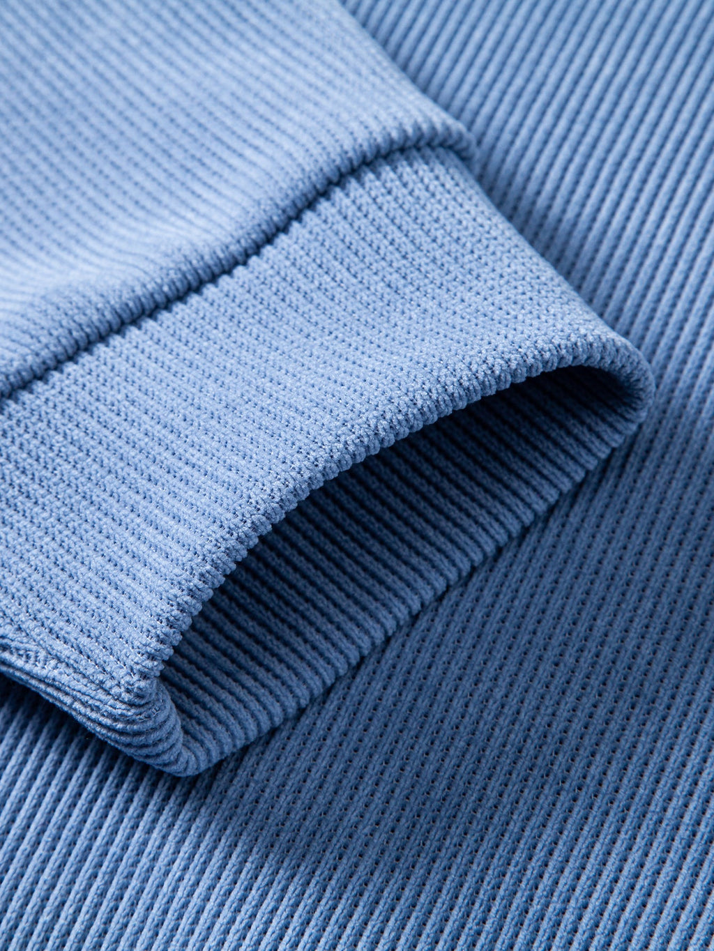 2-in-1 Waffel-Sweatshirt mit Cut-Out-Kragen