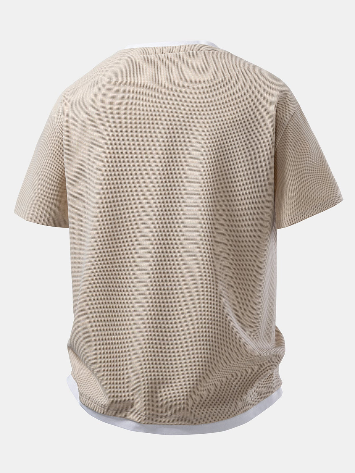 2-in-1 Waffle T-Shirt mit Kragen und 7-Zoll Shorts Set