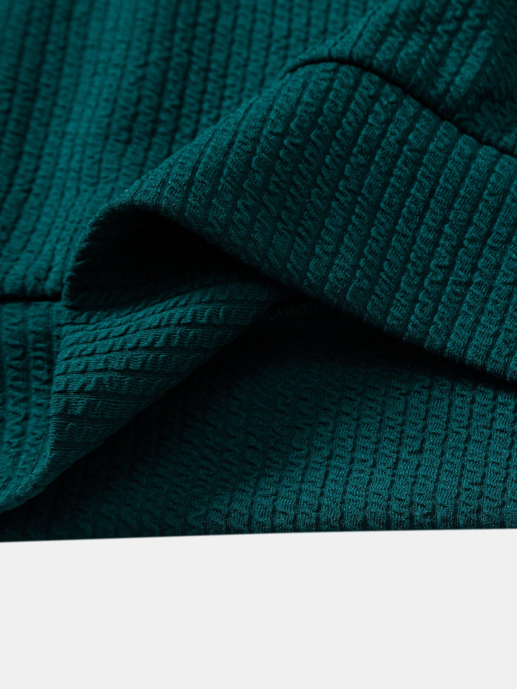 Rippstruktur-Sweatshirt mit Rundhalsausschnitt