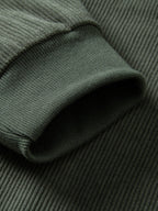 Viertelreißverschluss-Sweatshirt mit Rippcord-Raglanärmeln