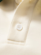 Bequemes Kontrast-Polo Sweatshirt mit entspannter Passform