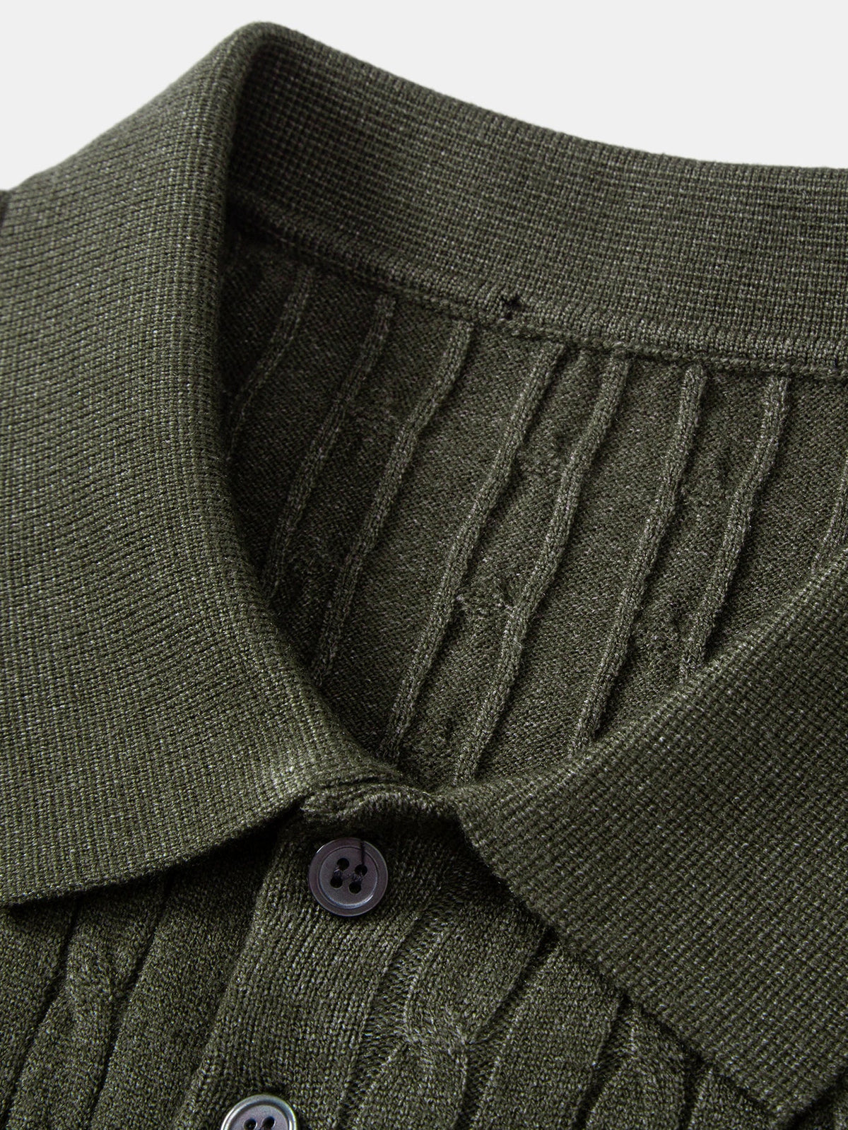 Jacquard Strick-Polo mit gedrehtem Design & Slim Fit Hose