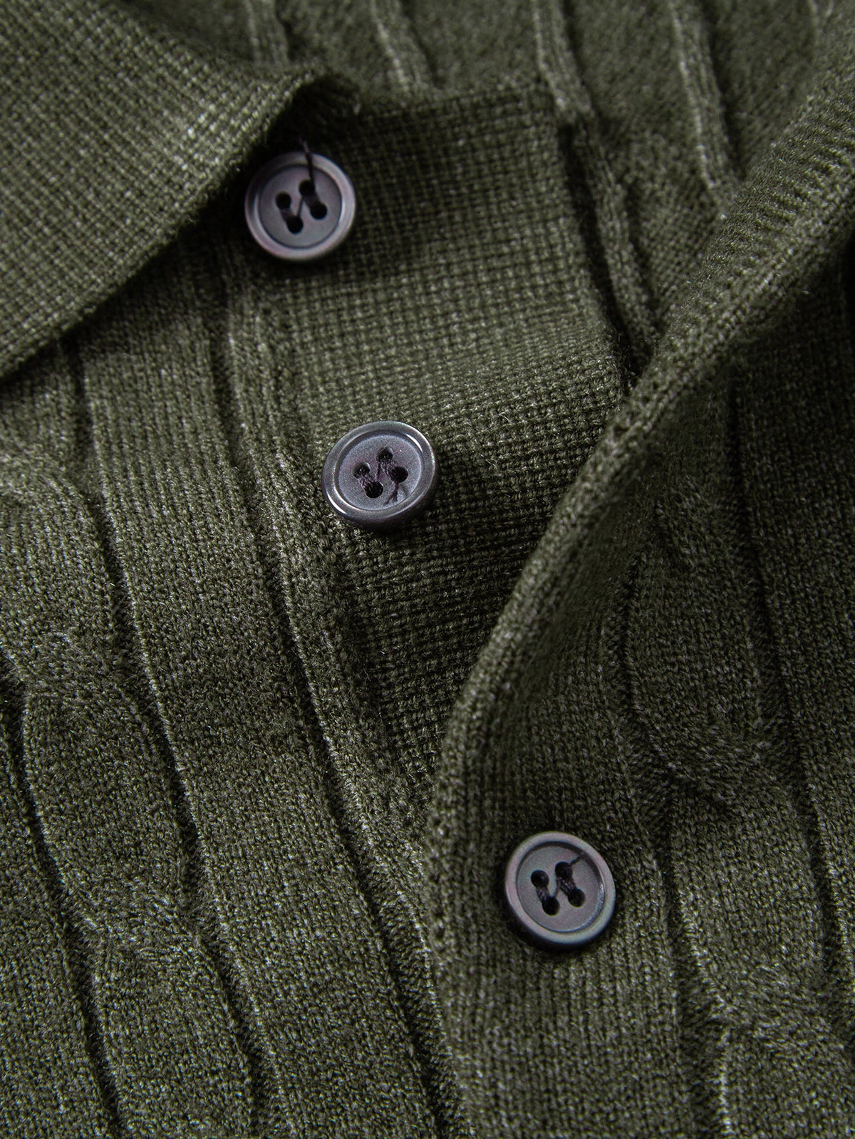 Jacquard Strick-Polo mit gedrehtem Design & Slim Fit Hose
