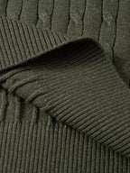 Jacquard Strick-Polo mit gedrehtem Design & Slim Fit Hose