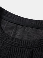 Tanktop mit Buchstaben-Jacquard und Shorts mit Kordelzug - Set