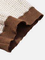 Kontrastreiches Strukturiertes Johnny-Kragen Polo mit Slim Fit Tapered Hose