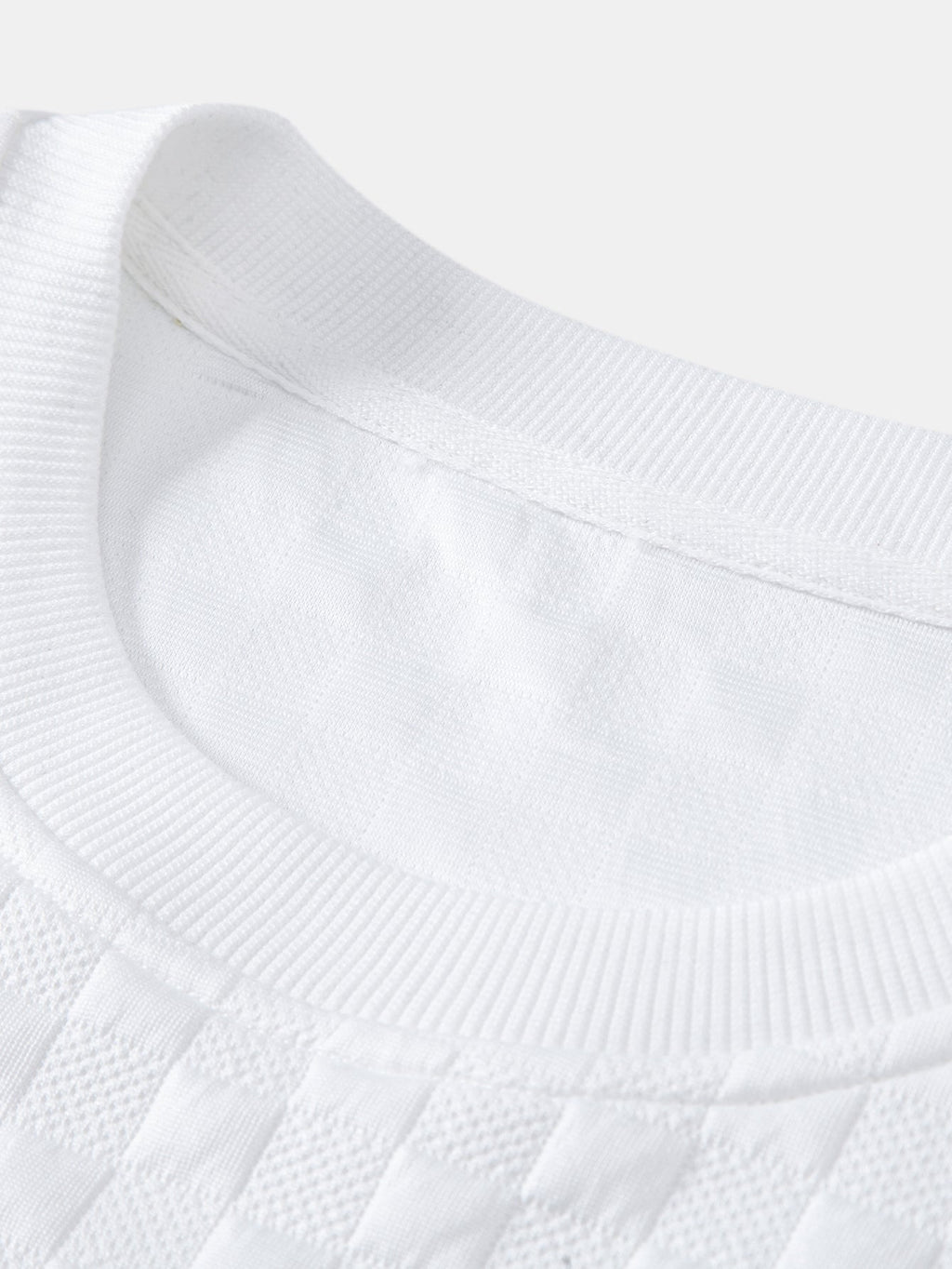 Bequemes T-Shirt mit Karomuster und Jacquard-Shorts im Karodesign