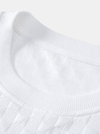 Bequemes T-Shirt mit Karomuster und Jacquard-Shorts im Karodesign