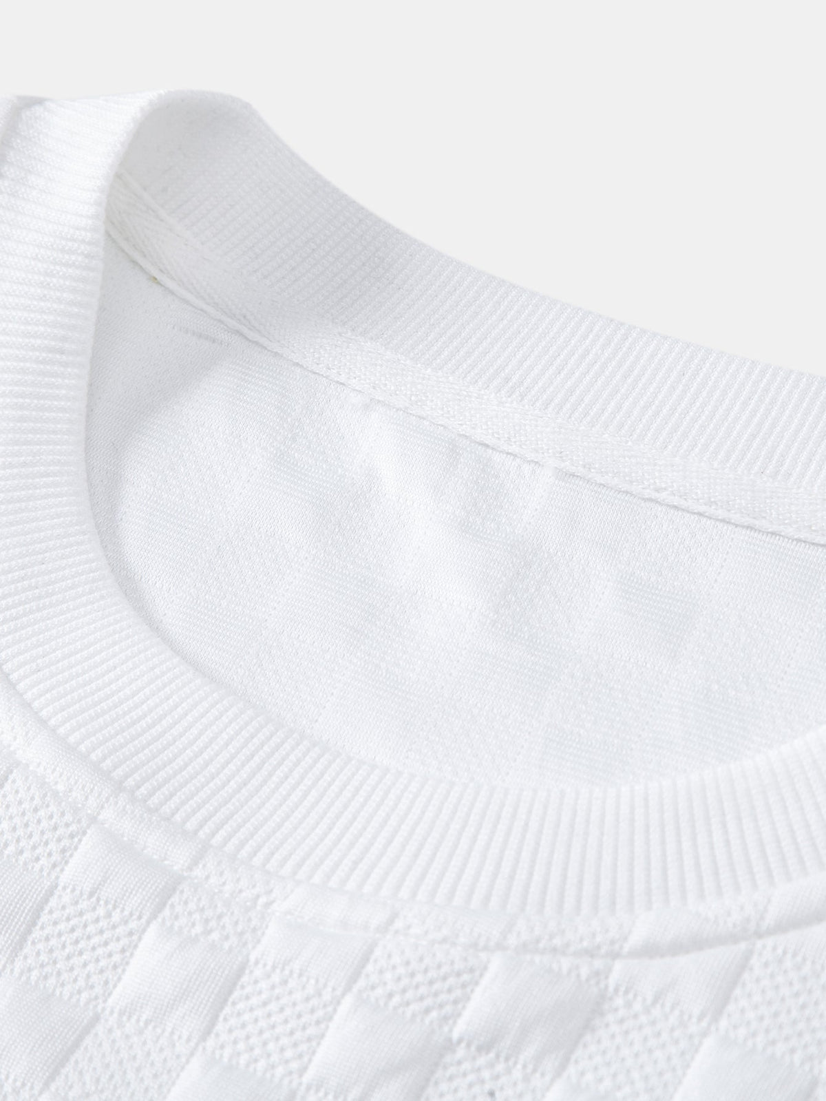 Bequemes T-Shirt mit Karomuster und Jacquard-Shorts im Karodesign