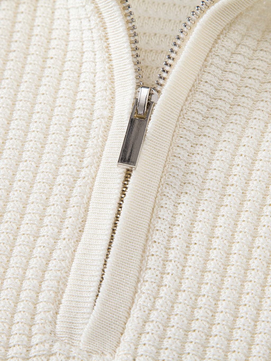 Kontrast Waffle Zip Knit Polo & Slim Fit Tapered Pants